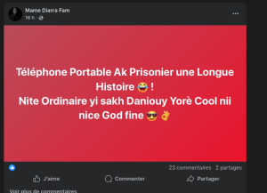 «Les prisonniers et les téléphones, c'est...» : la réaction ironique de Mame Diarra Fam